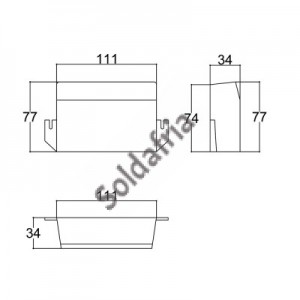 Caixa Patola CP-015 35x110x76 Caixa Patola CP-015 35x110x76